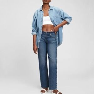 Gap Women’s 90s Loose Mid Rise Medium Wash Blue Jeans Size 27
